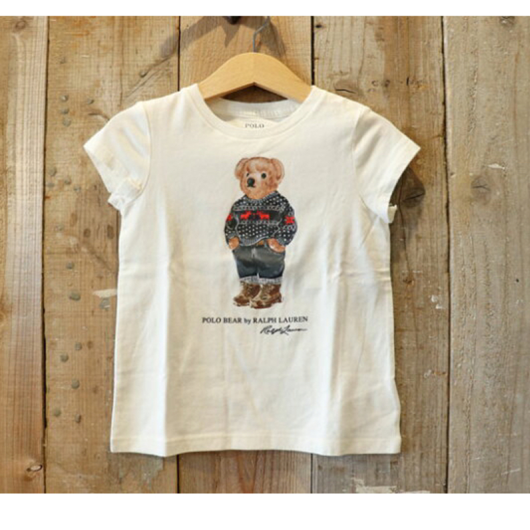 POLO RALPH LAUREN(ポロラルフローレン)のポロベアーTシャツ ラルフローレン ガールズ  キャップスリーブ　半袖　 キッズ/ベビー/マタニティのキッズ服女の子用(90cm~)(Tシャツ/カットソー)の商品写真