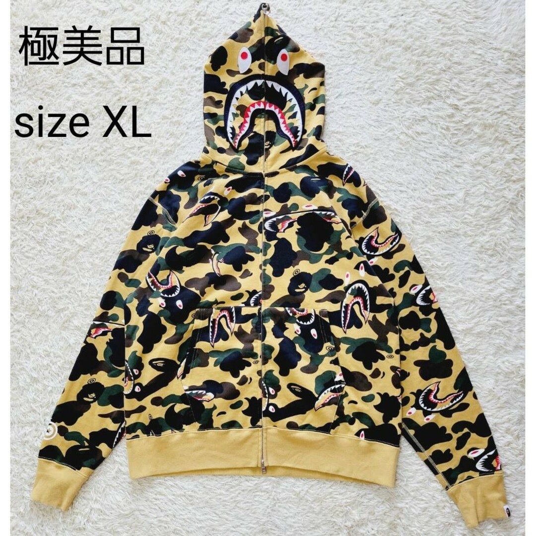 A BATHING APE エイプ シャーク パーカー XL