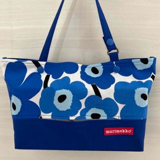 マリメッコ(marimekko)のボックスティッシュケース　ブルー(ティッシュボックス)