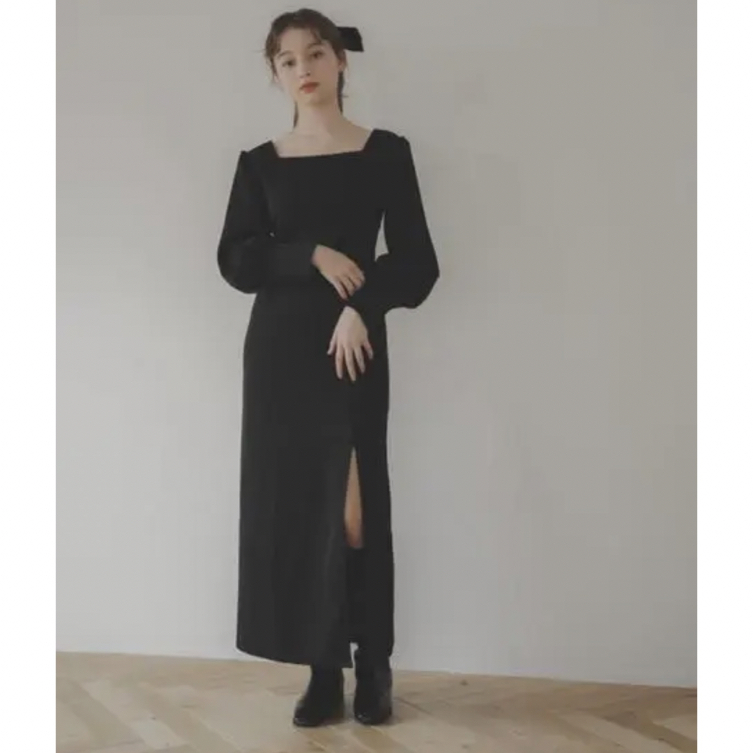 lilou original long slit long op BLACK