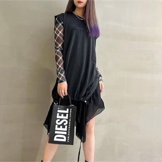 ディーゼル(DIESEL)の(ディーゼル) DIESEL レディース スウェットワンピース ドレス シフォン(ひざ丈ワンピース)