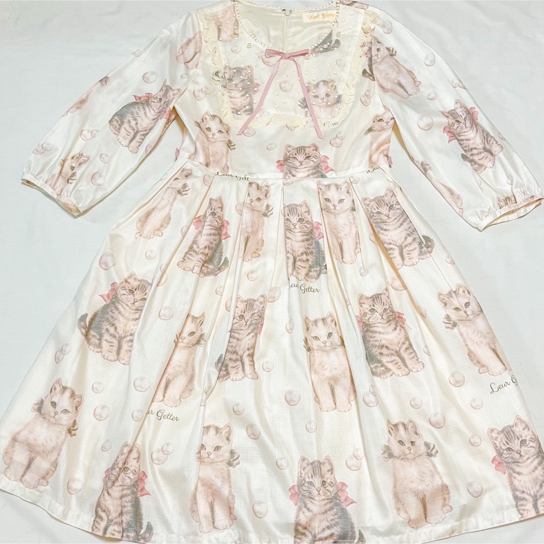 LeurGetterルルゲッタ　Feminine Cat袖付ワンピース