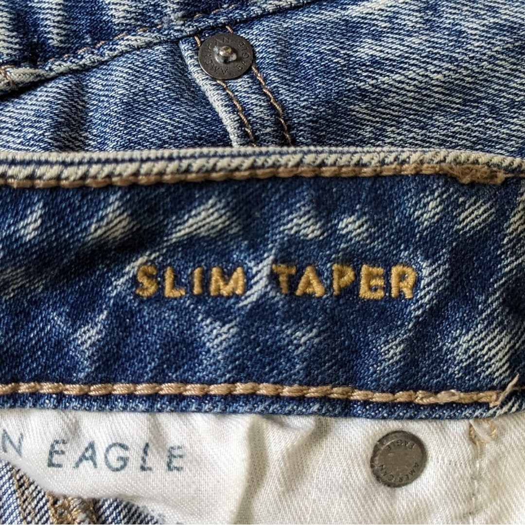 American Eagle(アメリカンイーグル)のAMERICAN EAGLE アメリカンイーグル クラッシュスリムテーパーデニム メンズのパンツ(デニム/ジーンズ)の商品写真