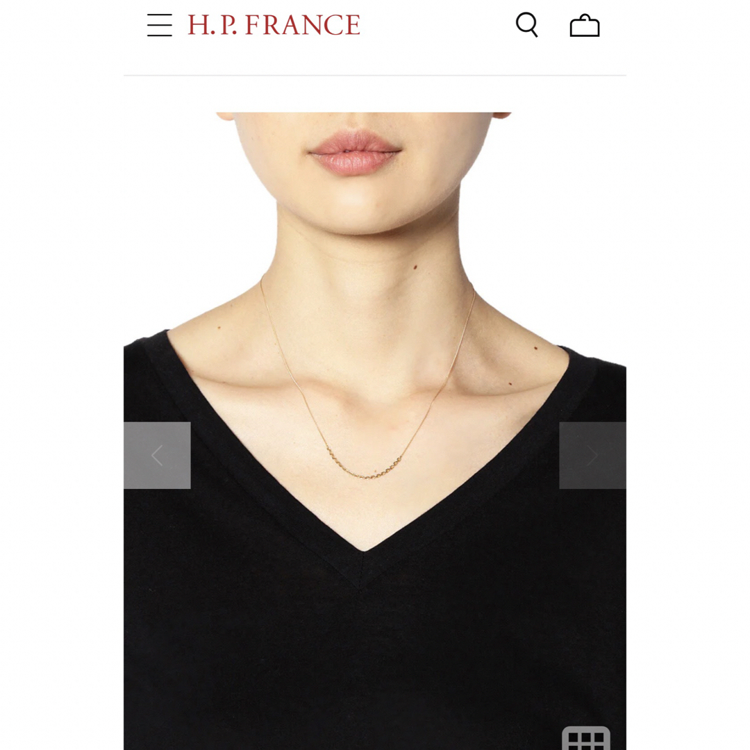 H.P.FRANCE(アッシュペーフランス)のチェーンモチーフネックレス 18K  レディースのアクセサリー(ネックレス)の商品写真