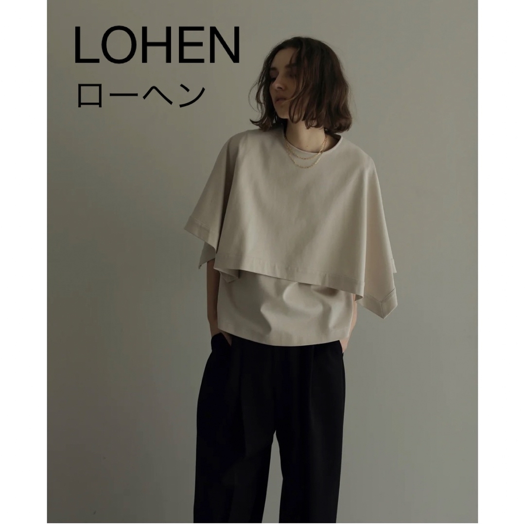 LOHEN スクエアケープカットソー-