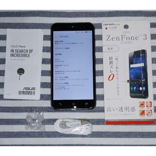 エイスース(ASUS)のZenFone 3 (ZE520KL) Sapphire Black ジャンク品(スマートフォン本体)