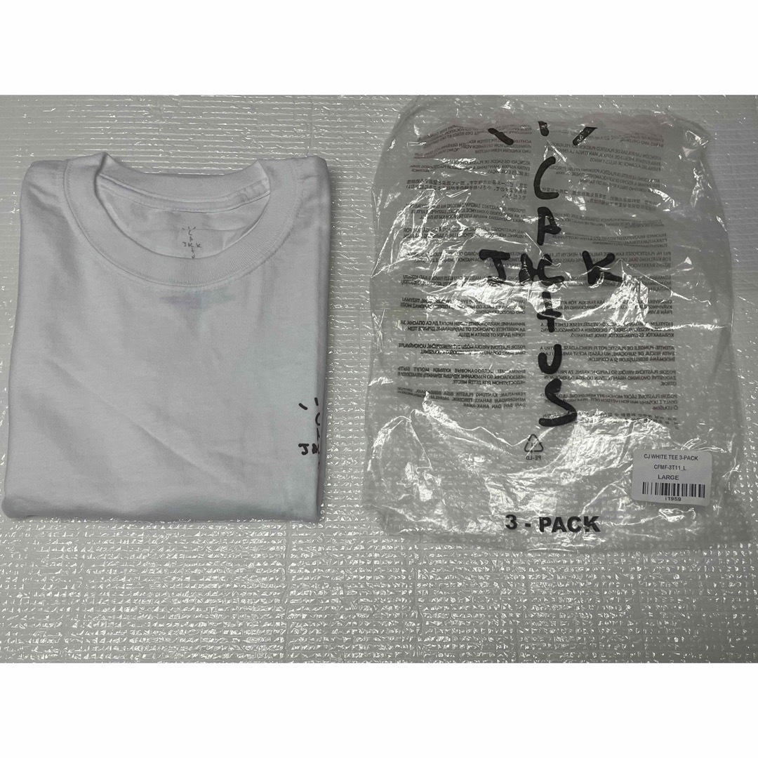 Travis Scott CJ T-Shirt White 一枚　L メンズのトップス(Tシャツ/カットソー(半袖/袖なし))の商品写真