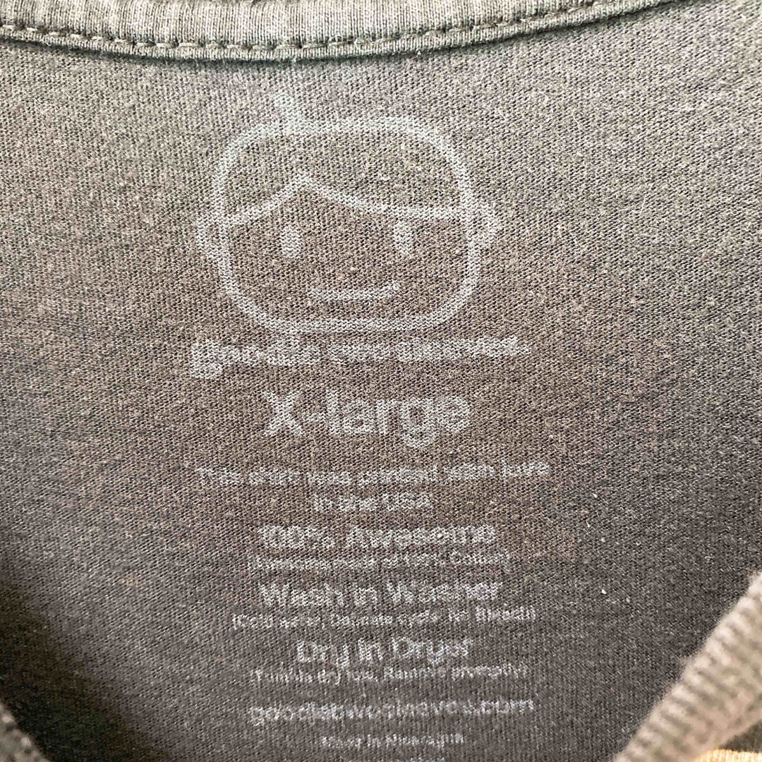 アメリカ製　半袖Tシャツ　カットソー　ビッグプリント　骸骨　スカル　動物　XL メンズのトップス(Tシャツ/カットソー(半袖/袖なし))の商品写真