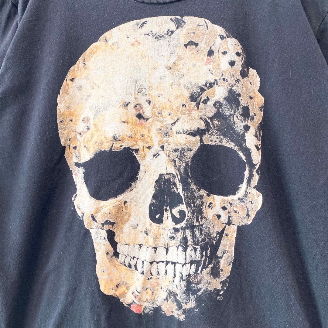 アメリカ製　半袖Tシャツ　カットソー　ビッグプリント　骸骨　スカル　動物　XL メンズのトップス(Tシャツ/カットソー(半袖/袖なし))の商品写真
