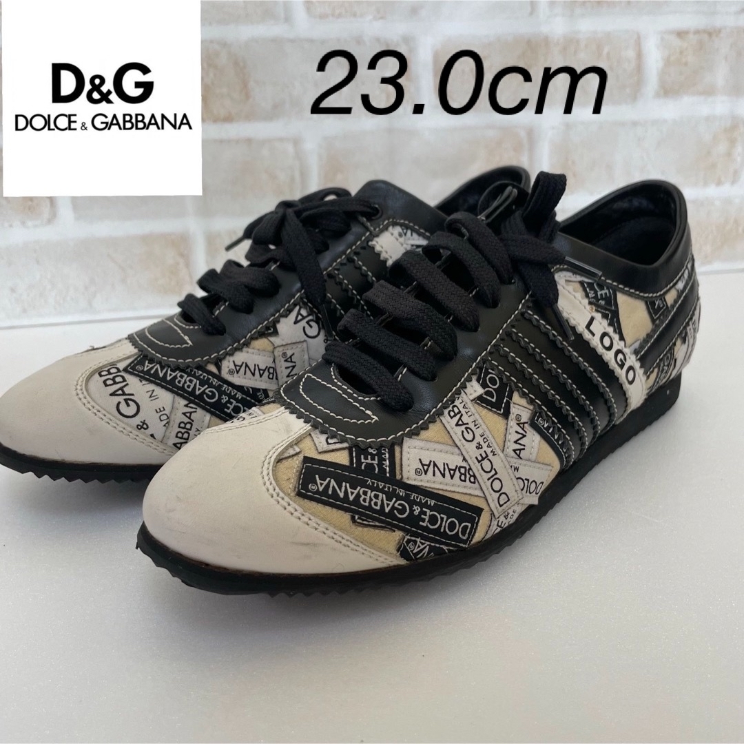 DOLCE&GABBANA スニーカー　23cm ローカット　D&G  総柄