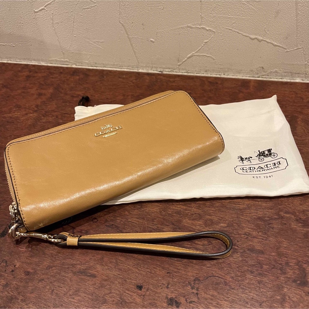 COACH - COACH コーチ レザー ラウンドファスナー 長財布 財布 ...