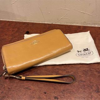 コーチ(COACH)のCOACH コーチ　レザー　ラウンドファスナー　長財布　財布　ブラウン　未使用品(長財布)