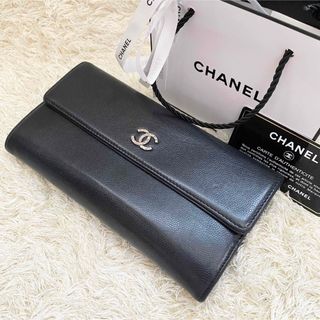 シャネル(CHANEL)の美品✨CHANEL セブルガ キャビアスキン  長財布 ココマーク (財布)