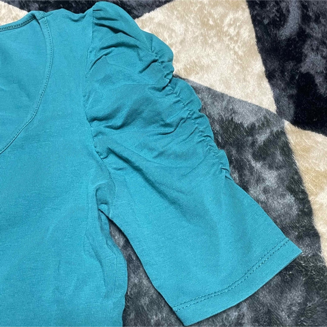 ZARA(ザラ)のZARA★ギャザー5分袖カットソー レディースのトップス(カットソー(半袖/袖なし))の商品写真