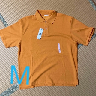 ジーユー(GU)のメンズ オーバーサイズ ポロシャツ Mサイズ オレンジ(ポロシャツ)