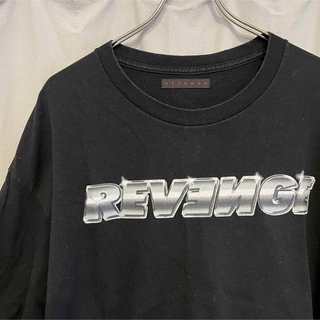 REVENGE x STORM(リベンジストーム)のREVENGE Tシャツ リベンジ ブラック XL 中古 リベンジストーム メンズのトップス(Tシャツ/カットソー(半袖/袖なし))の商品写真