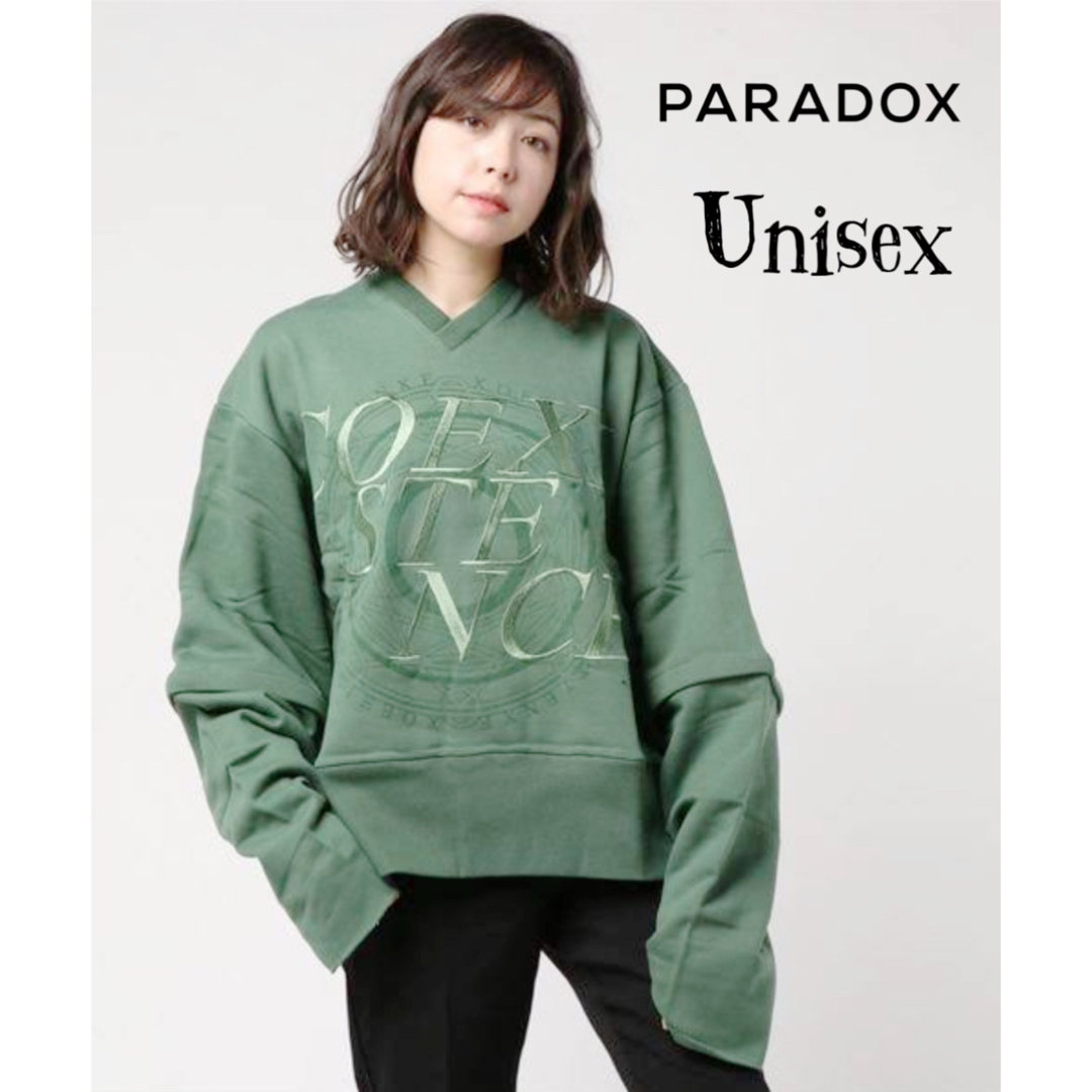 希少★PARADOX パラドックス 2wayスウェット V NECK SWEAT