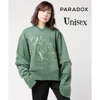 希少★PARADOX パラドックス 2wayスウェット V NECK SWEAT