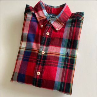 Ralph Lauren - ラルフローレン 長袖 ボタンダウン 赤 チェック シャツ