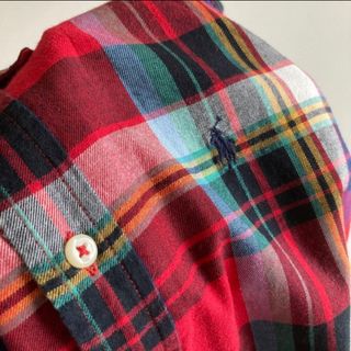 Ralph Lauren - ラルフローレン 長袖 ボタンダウン 赤 チェック シャツ