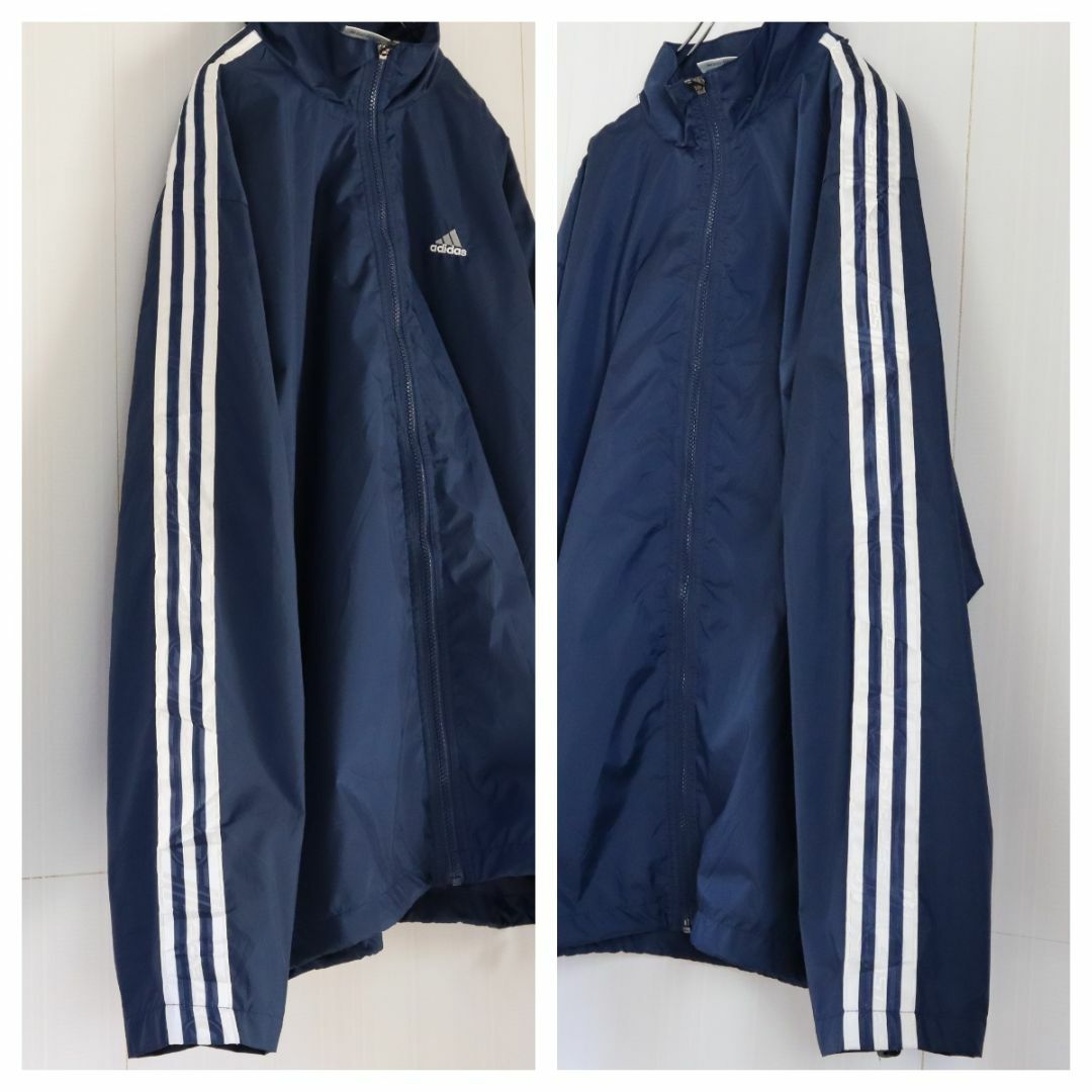 adidas - 【90s】アディダス/ナイロンジャケット 刺繍ロゴ 3本線