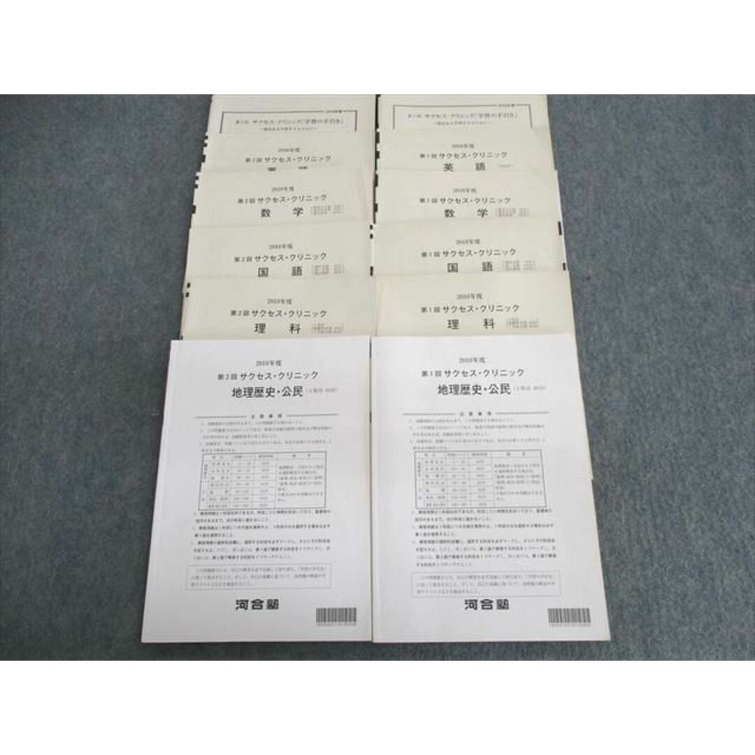 UW01-123 河合塾 第1/2回 サクセス・クリニック 英語/数学/国語 UW01-123 河合塾 第1/2回 サクセス・クリニック 英語/数学/国語
