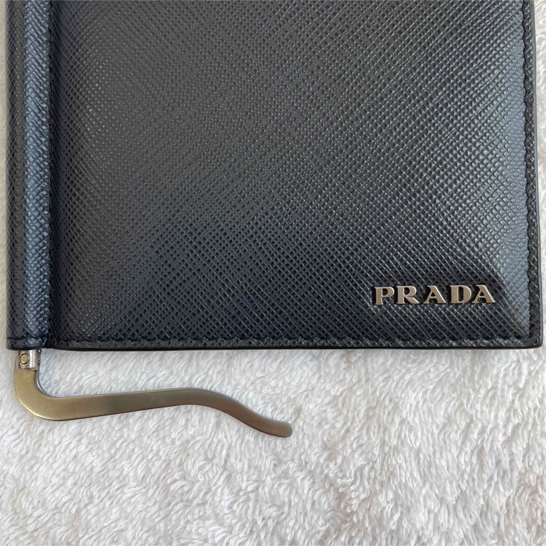 ☆新品未使用☆ プラダ　PRADA 2つ折財布　マネークリップ付 4