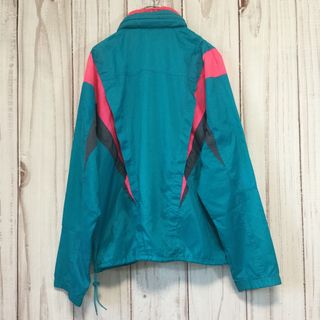 k5389】USA古着80s90sノーティカ刺繍タイダイ柄セーリングジャケット-