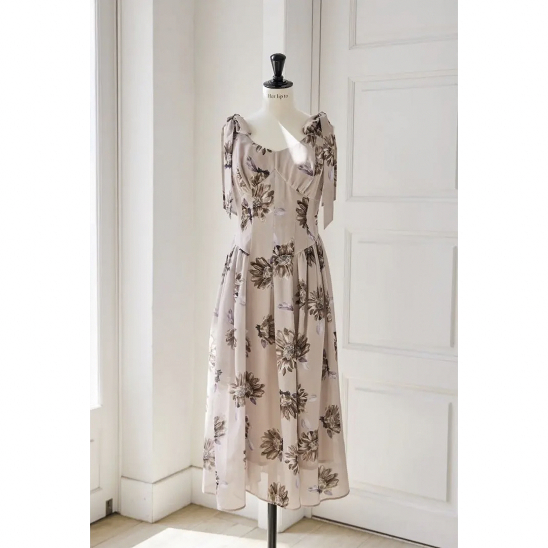 Her lip to - Sunflower-Printed Midi Dressの通販 by さら's shop