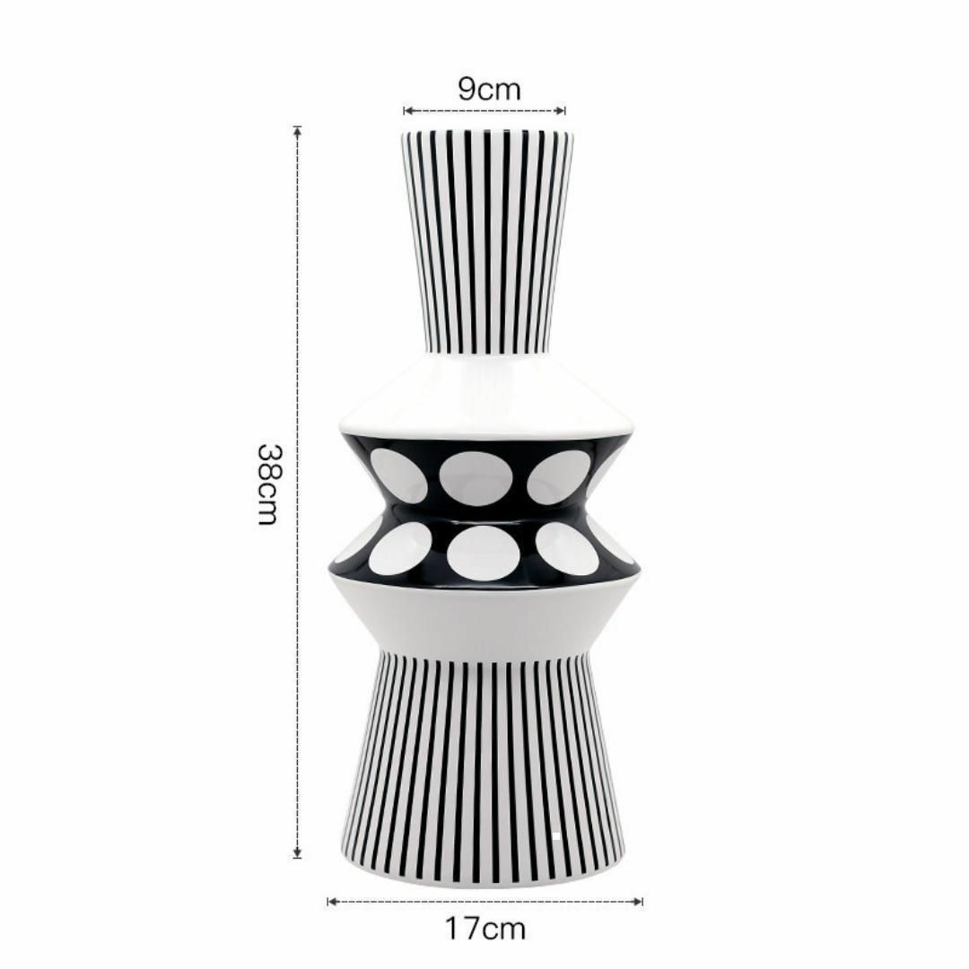 モノトーン 花瓶 おしゃれ 大きい 楕円 陶器 シノワズリ フランフラン好き