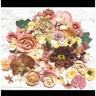 NO 0826-02 造花 花材 まとめ売り ハンドメイド 素材 ピンクベージュ(各種パーツ)