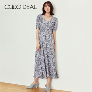 ココディール(COCO DEAL)の②ココディール　小花柄ワッシャーエンパイアワンピース(ロングワンピース/マキシワンピース)