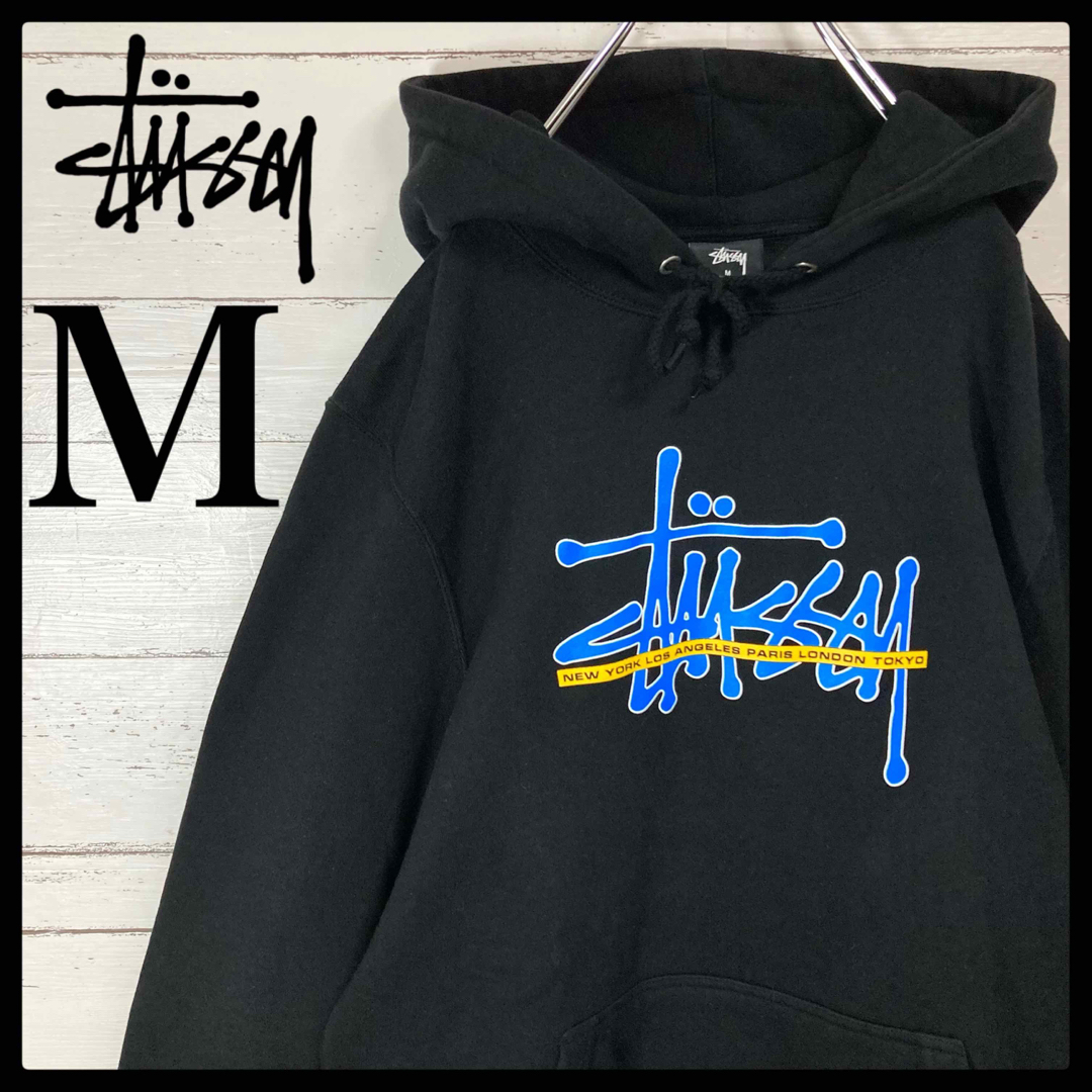 STUSSY ステューシー　プルオーバー　パーカー　アメリカ製　裏起毛