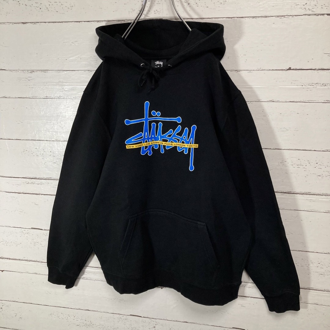 海外限定 ステューシー Stussy LINK パーカー M グリー裏起毛