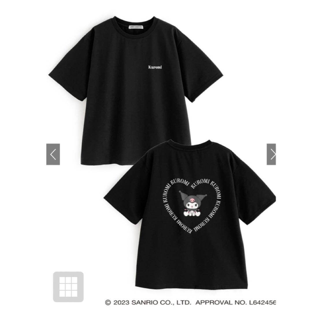 GRL(グレイル)のグレイル　サンリオキャラクターコラボ　クロミ ハートロゴTシャツ[bo023] レディースのトップス(Tシャツ(半袖/袖なし))の商品写真