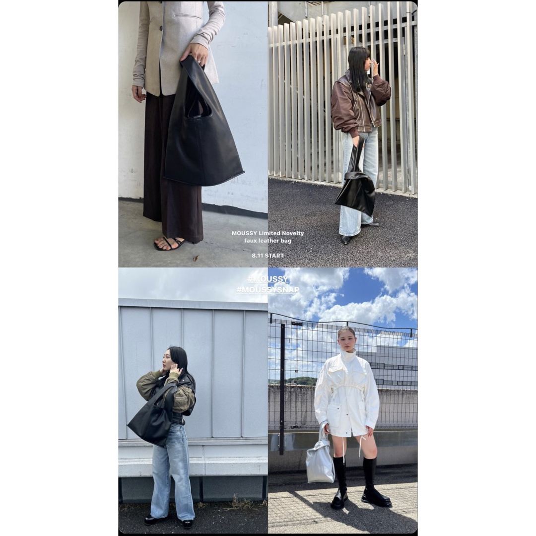 moussy(マウジー)のMOUSSY最新ノベルティ♡FAUX LEATHER BAG♡レザーバッグ♡黒 エンタメ/ホビーのコレクション(ノベルティグッズ)の商品写真