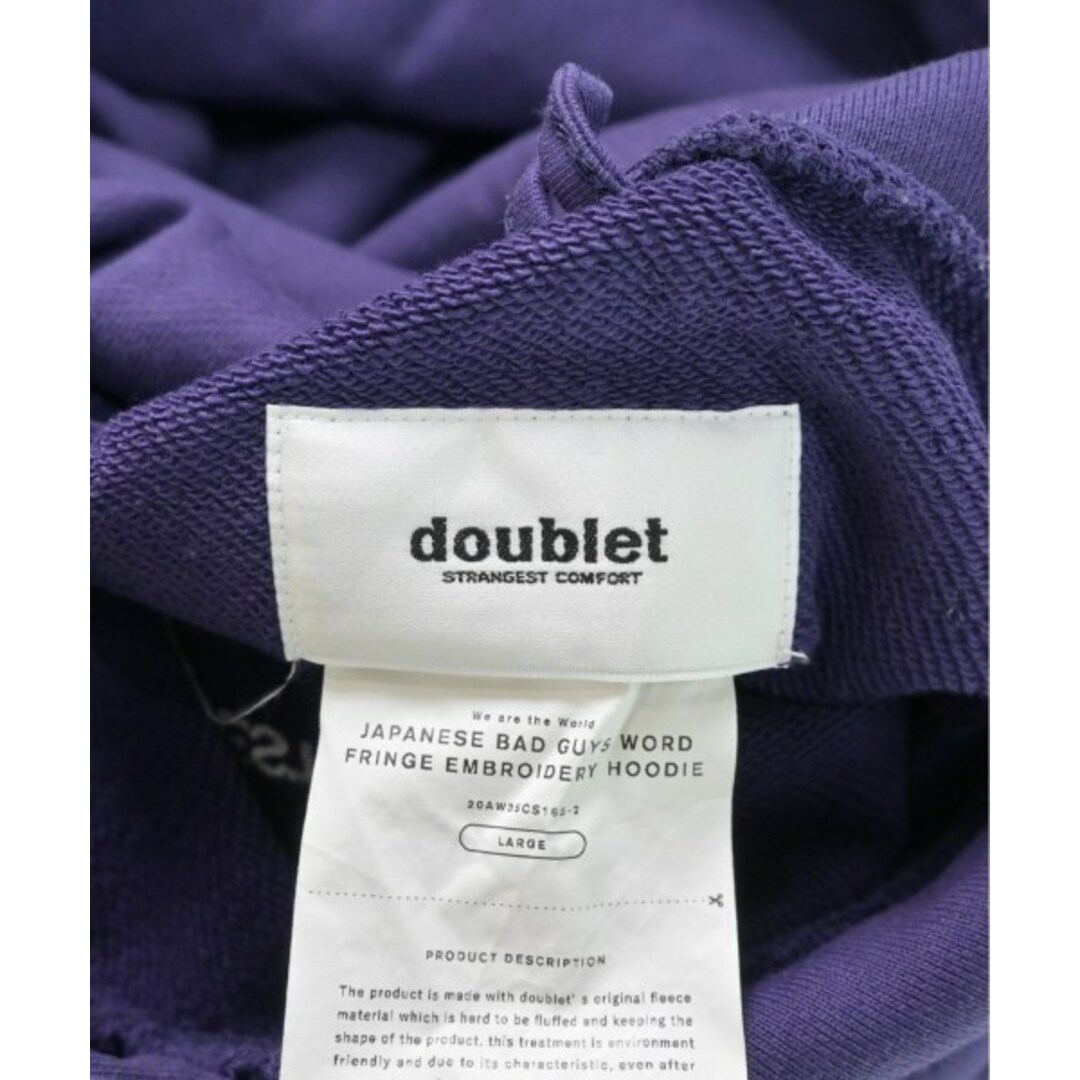 doublet ダブレット パーカー L 紫 2