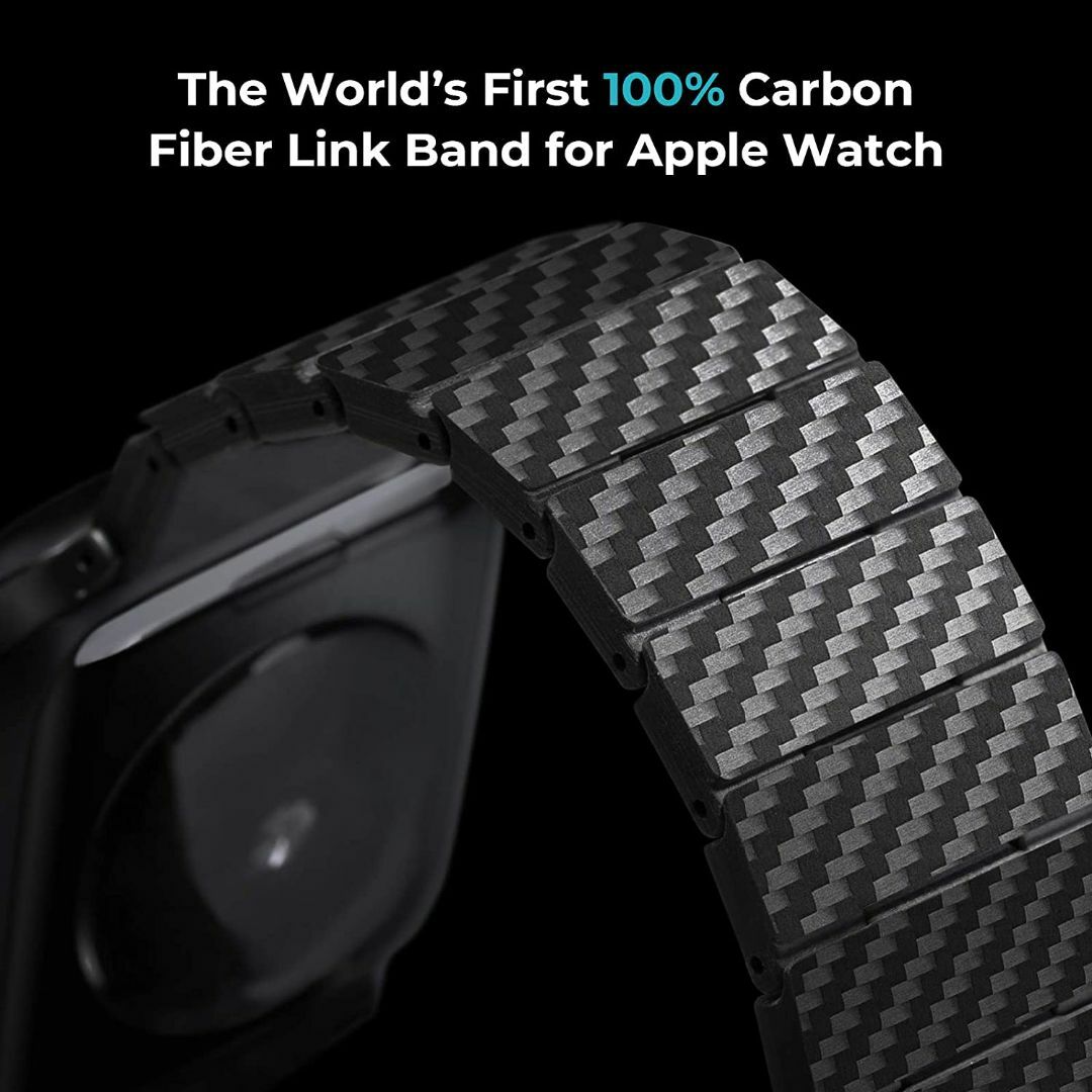 Apple Watch アップルウォッチ バンド リアル カーボン ベルト スマホ/家電/カメラのスマートフォン/携帯電話(バッテリー/充電器)の商品写真