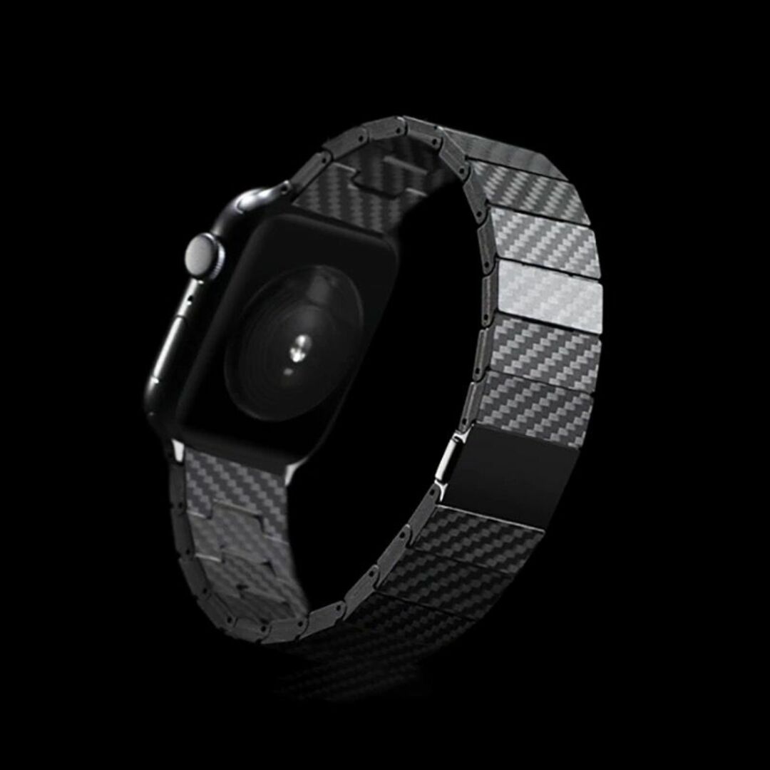 Apple Watch アップルウォッチ バンド ン カーボン ブラック ベルト スマホ/家電/カメラのスマホアクセサリー(モバイルケース/カバー)の商品写真