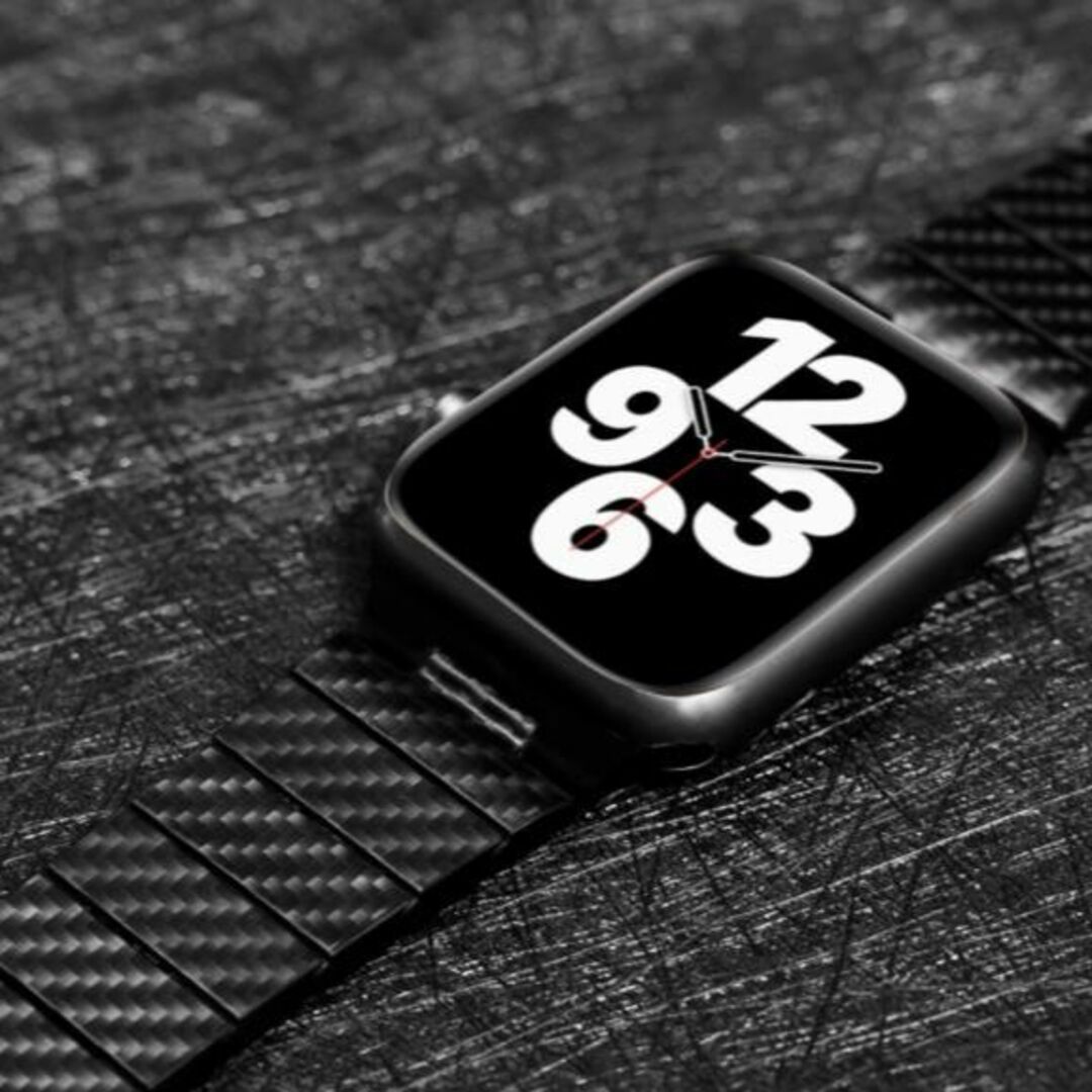 Apple Watch アップルウォッチ バンド ン カーボン ブラック ベルト スマホ/家電/カメラのスマホアクセサリー(モバイルケース/カバー)の商品写真