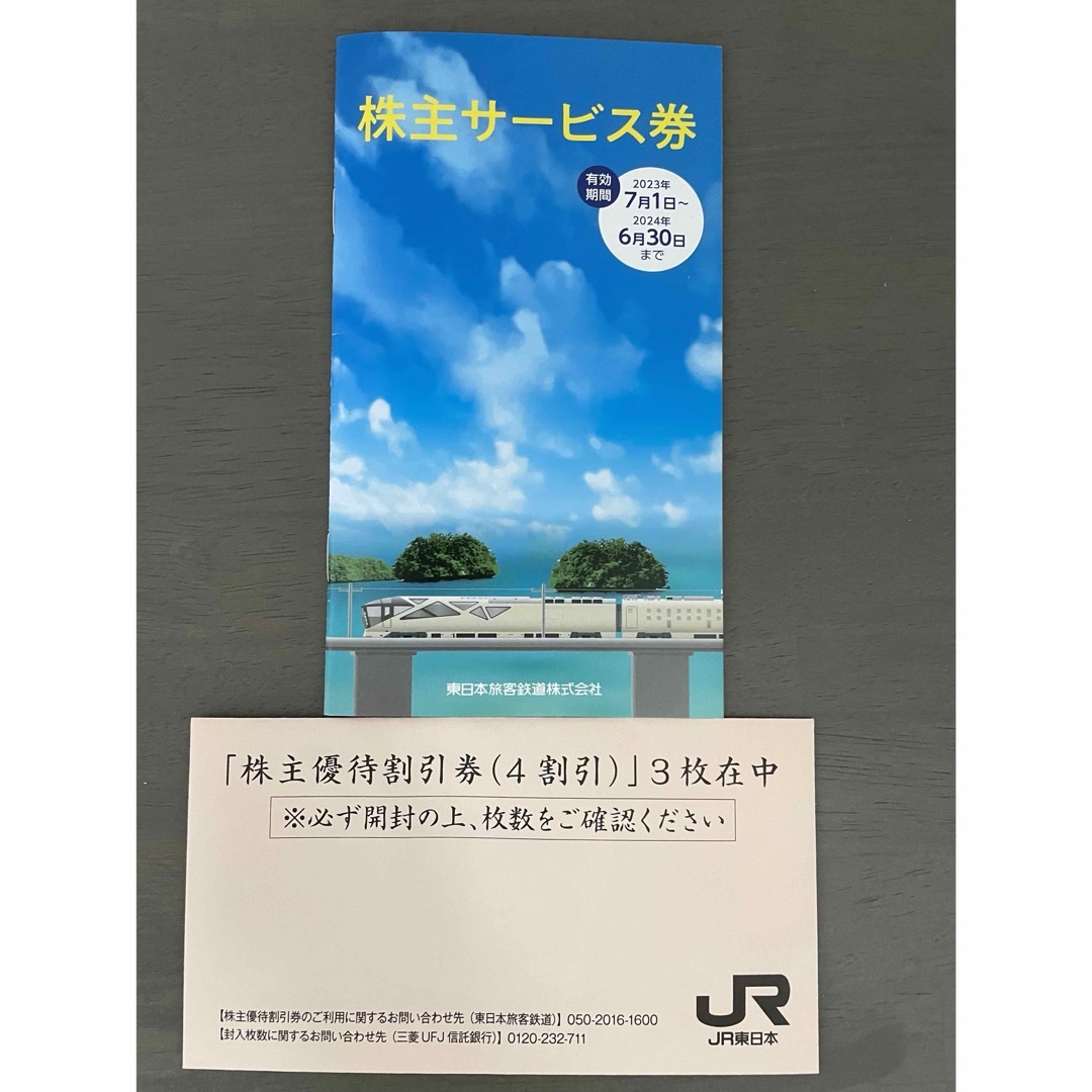 JR東日本株主優待チケット3枚＋冊子