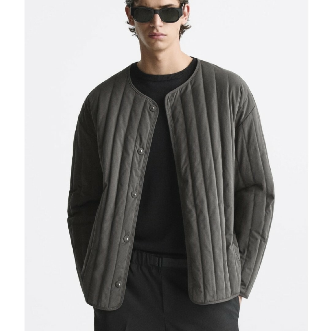 ZARA - ZARAノーカラーキルティングジャケットの通販 by Mino's shop|ザラならラクマ