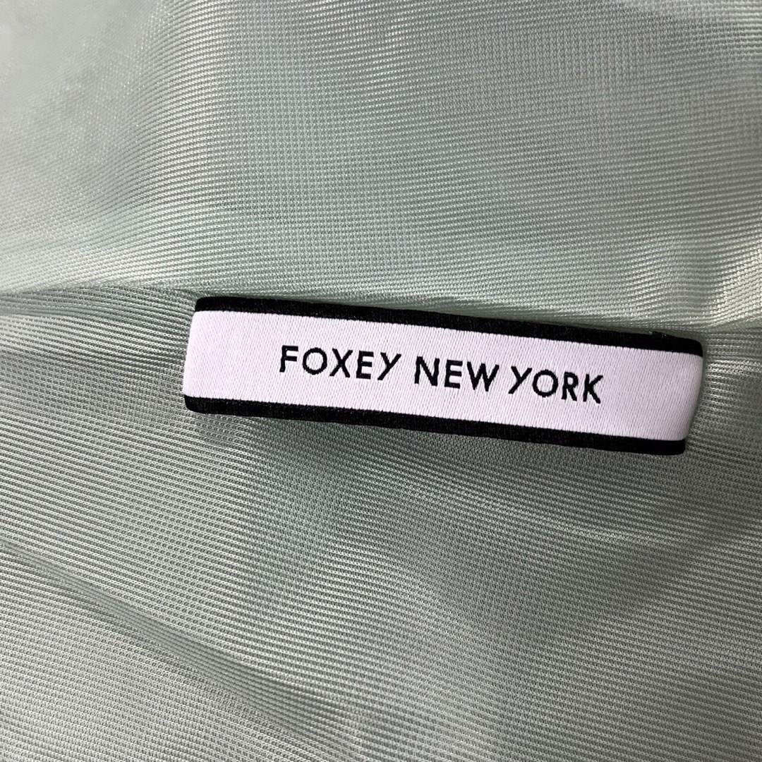 極美品　フォクシー　ワンピース　FOXEY ノースリ ワンピース 38 グリーン