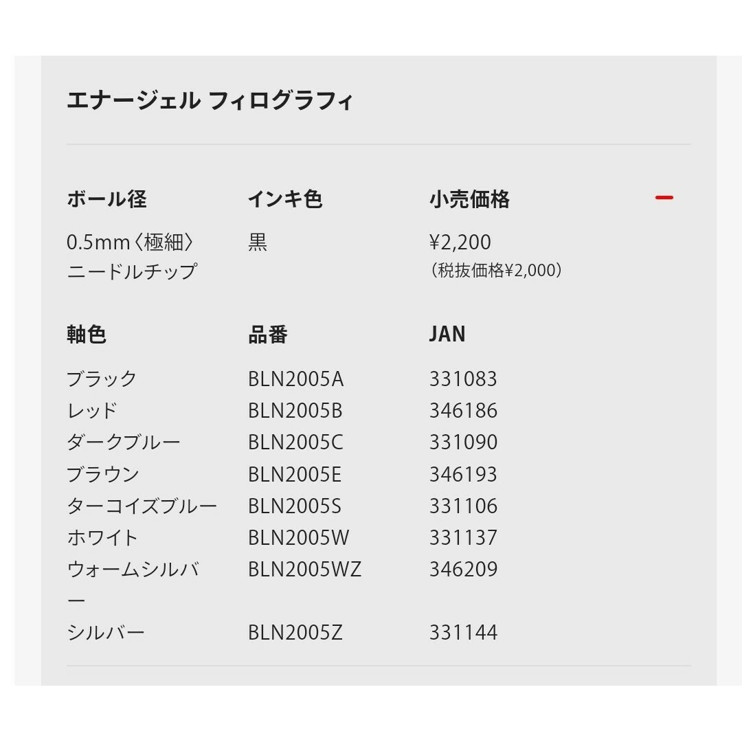 半額2200円➡️1100円ぺんてるエナージェルフィログラフィ(ホワイト) インテリア/住まい/日用品の文房具(ペン/マーカー)の商品写真