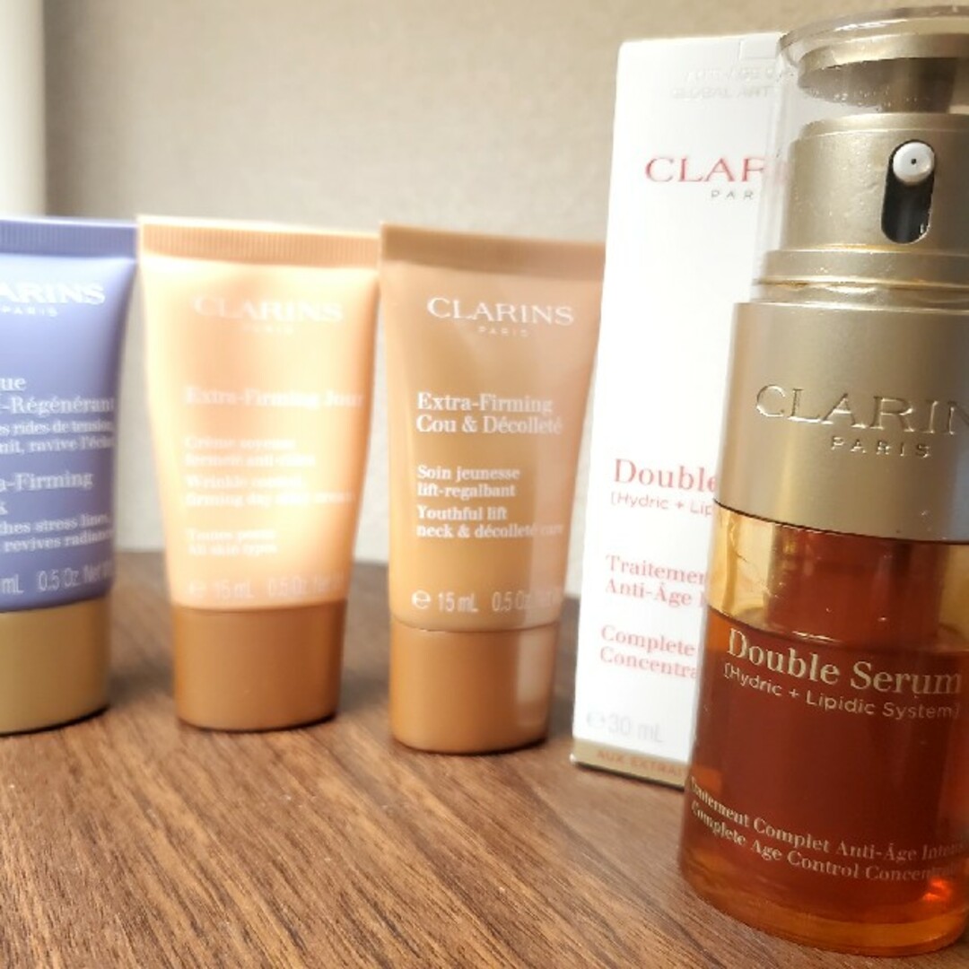 CLARINS(クラランス)のクラランス ダブルセーラムEX パック 保湿クリーム お試しセット コスメ/美容のスキンケア/基礎化粧品(美容液)の商品写真