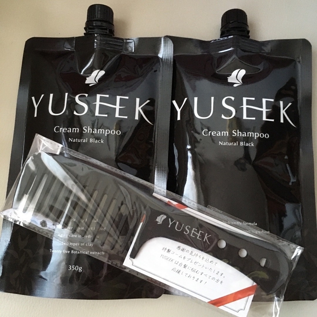 YUSEEK ユーシーク　クリームシャンプー　ナチュラルブラック　350g 2個