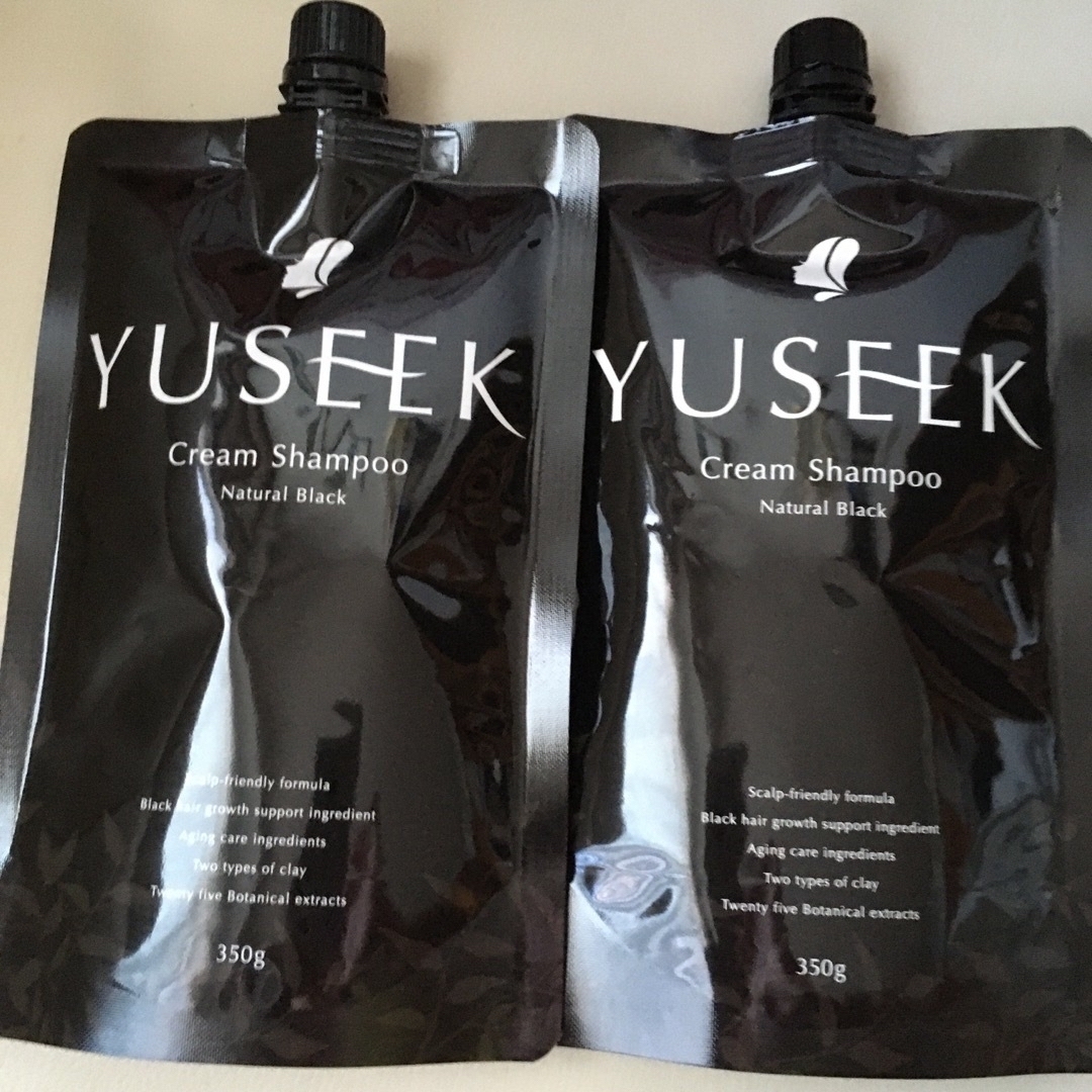 YUSEEK ユーシーク　クリームシャンプー　ナチュラルブラック　350g 2個 コスメ/美容のヘアケア/スタイリング(シャンプー)の商品写真