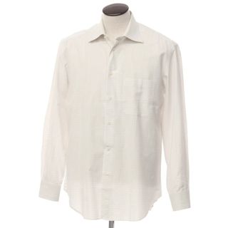 エルメネジルドゼニア(Ermenegildo Zegna)の【中古】エルメネジルドゼニア Ermenegildo Zegna コットン チェック ドレスシャツ ホワイトxブラウンベージュ【サイズ表記なし（L位）】【メンズ】(シャツ)