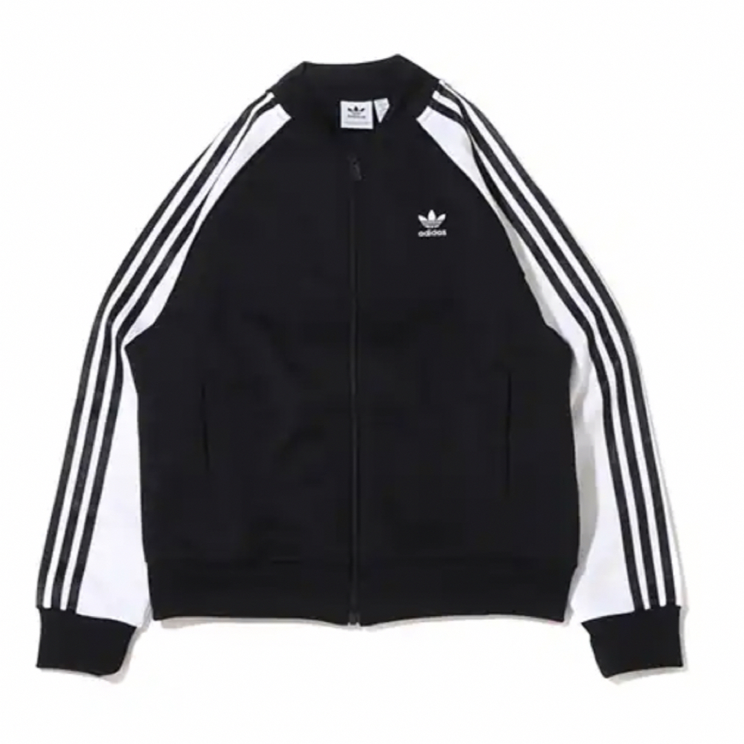 adidas OVERSIZED TRACK TOP BLACK/WHITE