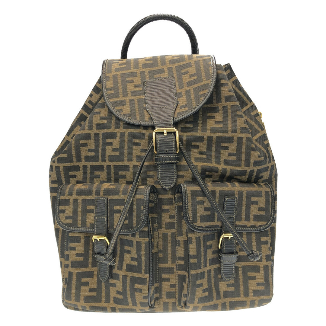 【美品】FENDI フェンディ リュック バックパック ズッカ レザー スエード